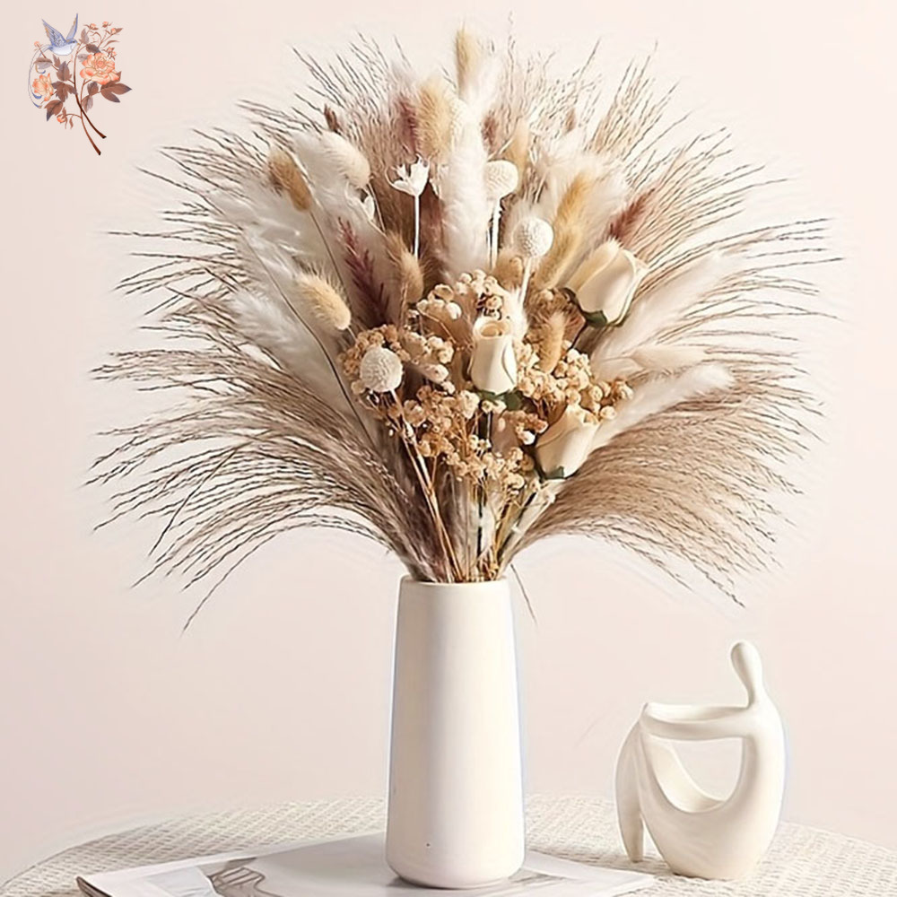 Dried Flower Bunch - Bouquet de 80 fleurs artificielles séchées