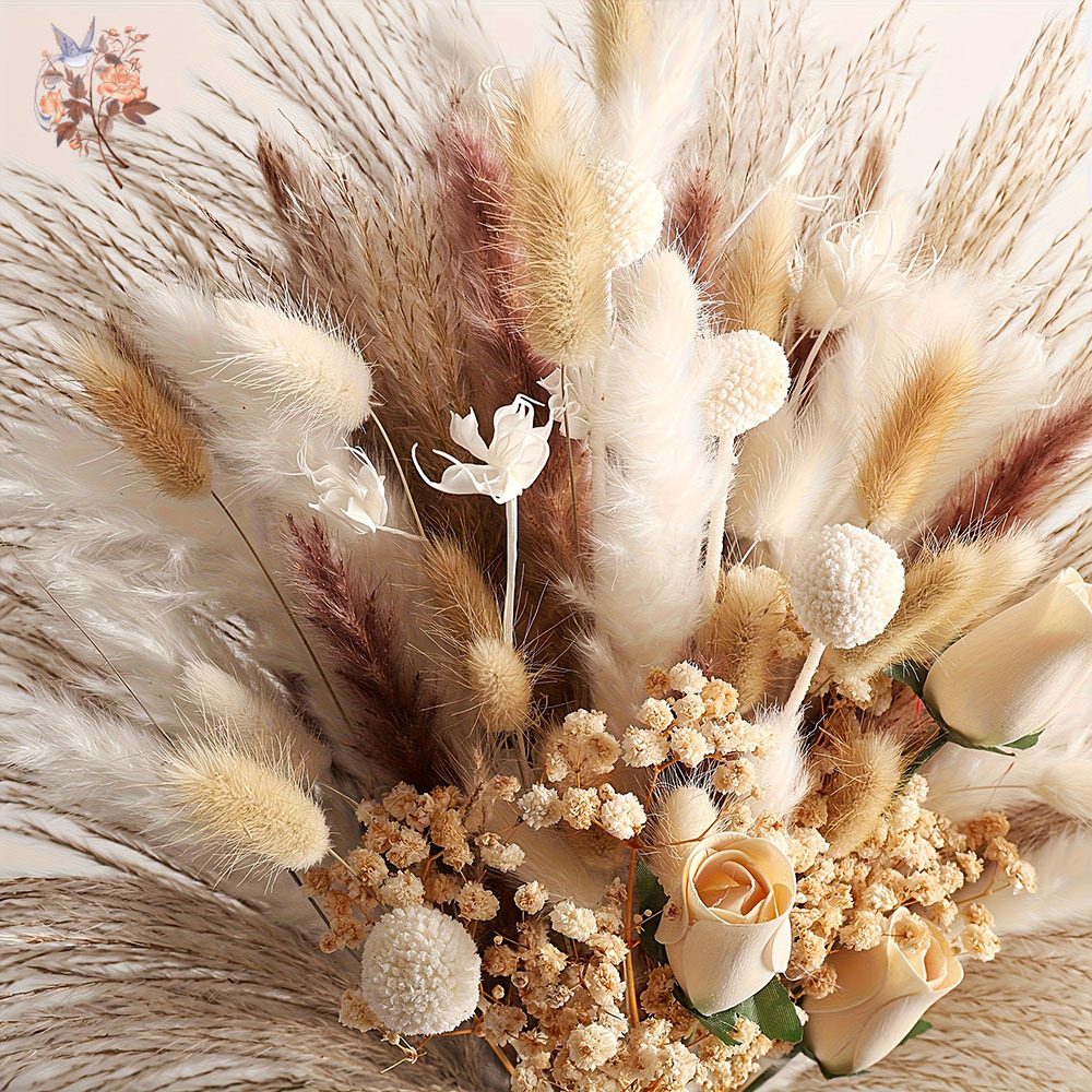 Bouquet de 80 fleurs artificie - Dried Flower Bunch avis et prix